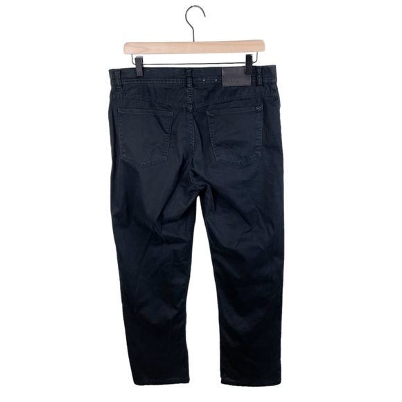 Brax Cooper Fancy Regular Fit Straight Leg Pants Solid Black Men's Size 34 - Picture 2 of 10